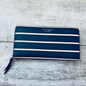 Kate Spade BLUE STRIPED Large continental wallet